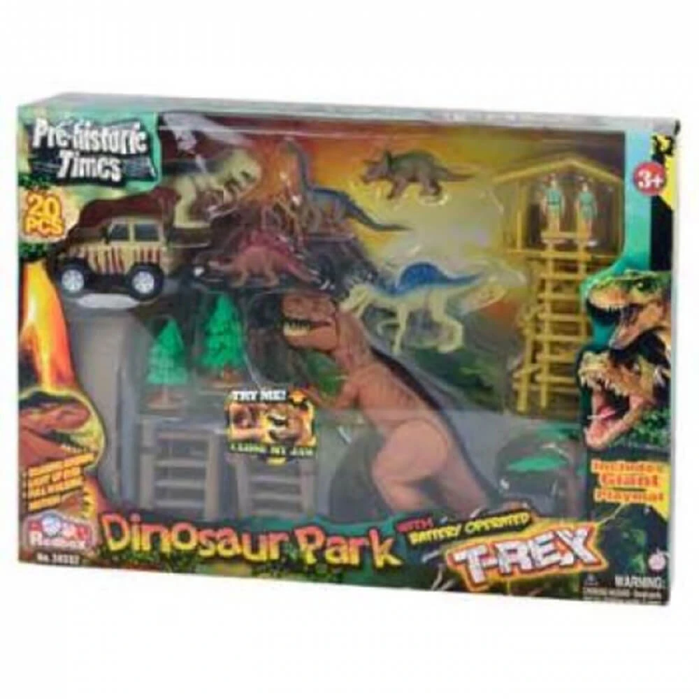 20pcs Dinosaur Playset With T-Rex 1 20pcs Dinosaur Playset With T-Rex