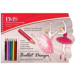 Ballet Design Folio With Pencils & Adhesive Appliques