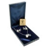 Lys Bleu French Necklace & Earrings Set With Swarovski