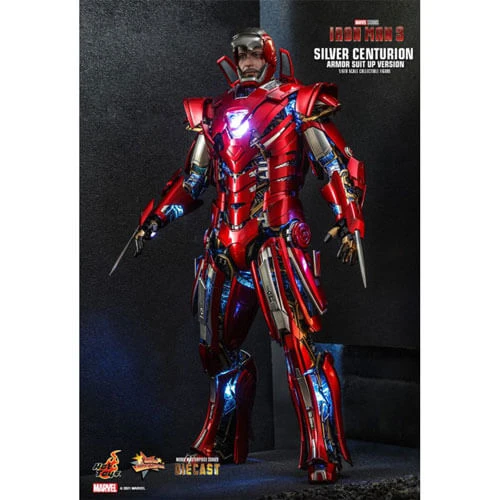 Iron Man 3 Silver Centurion Armor Suit-Up 1:6 Scale Diecast 2 Iron Man 3 Silver Centurion Armor Suit-Up 1:6 Scale Diecast - Image 2