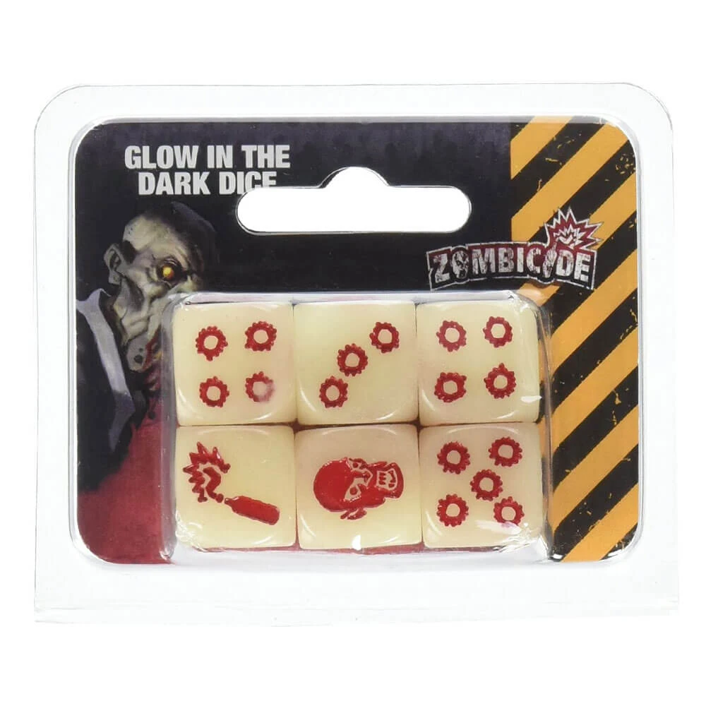 Zombicide Glow In The Dark Dice 6pcs 1 Zombicide Glow In The Dark Dice 6pcs