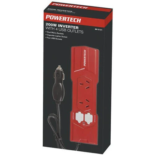 200W Inverter W/ 4 USB Outlets 3 200W Inverter W/ 4 USB Outlets - Image 3