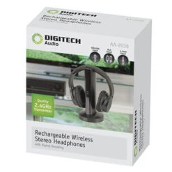 2.4GHz Wireless Rechargeable Stereo Headphones 5 2.4GHz Wireless Rechargeable Stereo Headphones -Latestbuy tb12wr01 500c