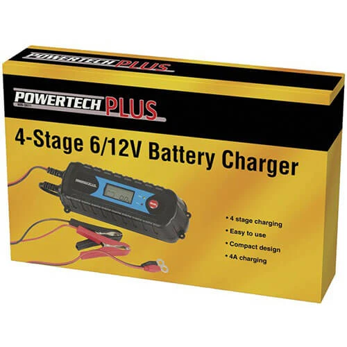 4 Stage 6/12V 4A Battery Charger W/ LCD Display 3 4 Stage 6/12V 4A Battery Charger W/ LCD Display - Image 3