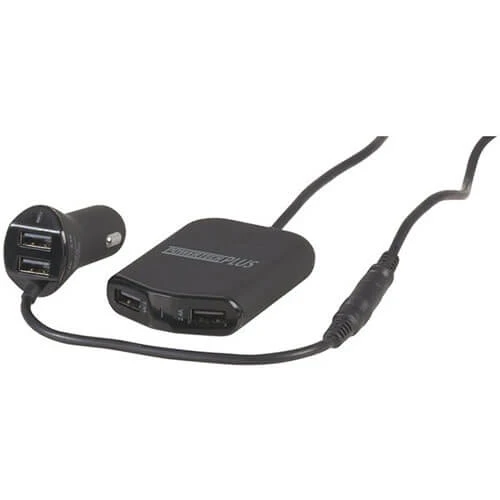 9.6A 4-Port USB Charger W/ Backseat Charger 2 9.6A 4-Port USB Charger W/ Backseat Charger - Image 2