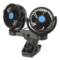Dual 100mm 12V Fans W/ Clamp Mount