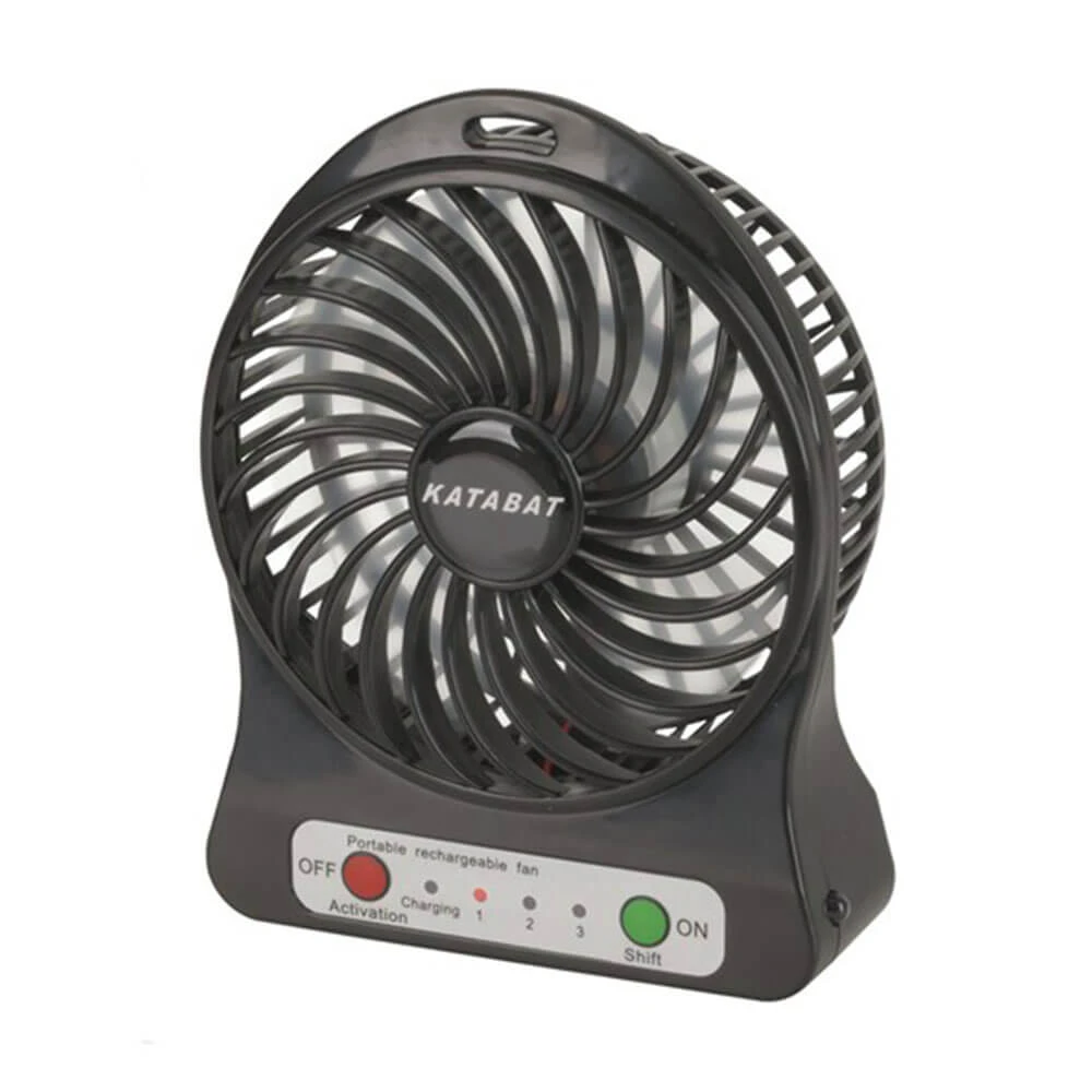 Mini USB Rechargeable Fan W/ LED Light (Black) 1 Mini USB Rechargeable Fan W/ LED Light (Black)