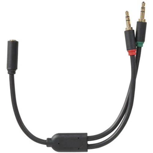 3.5mm 4 Pole To 2 Plug 250mm Audio Lead Socket 2 3.5mm 4 Pole To 2 Plug 250mm Audio Lead Socket - Image 2