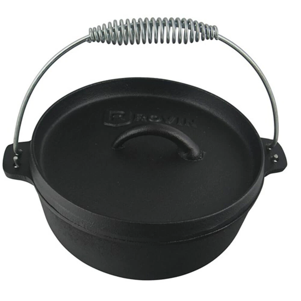 Cast Iron Camp Oven 2 Quart 1.9L Dutch Oven (2Qt 230x100mm) 1 Cast Iron Camp Oven 2 Quart 1.9L Dutch Oven (2Qt 230x100mm)