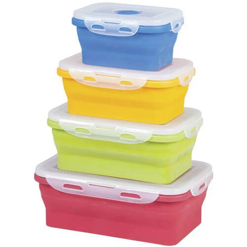 4 Pcs. Set Collapsible Containers With Lid (400ml-1300ml) 2 4 Pcs. Set Collapsible Containers With Lid (400ml-1300ml) - Image 2
