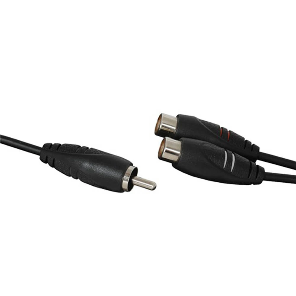 Single RCA Plug To 2 RCA Socket Audio Lead (30cm Splitter) 1 Single RCA Plug To 2 RCA Socket Audio Lead (30cm Splitter)