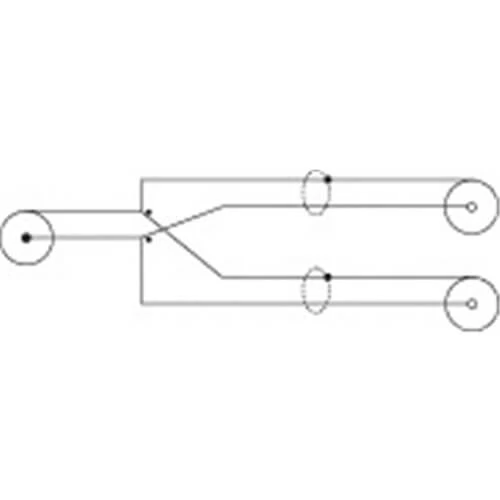 Single RCA Plug To 2 RCA Socket Audio Lead (30cm Splitter) 2 Single RCA Plug To 2 RCA Socket Audio Lead (30cm Splitter) - Image 2