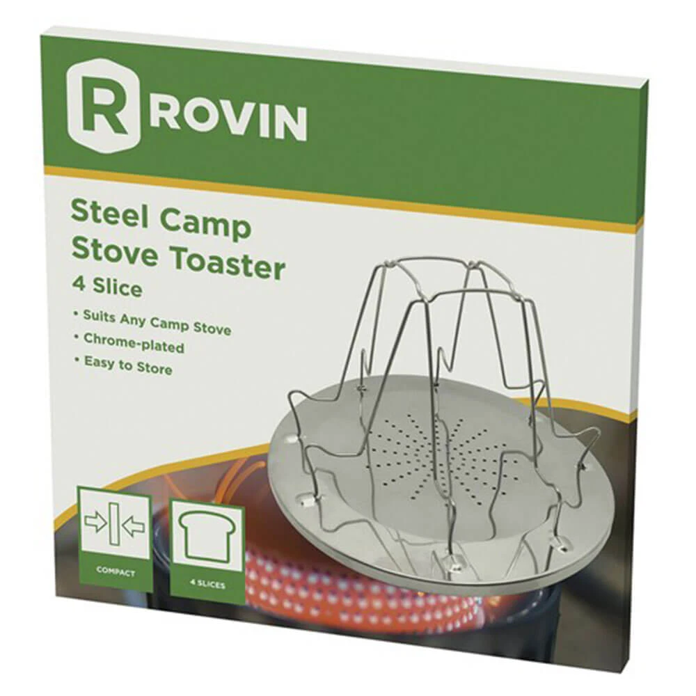 Stainless Steel Camp Stove Bread Toaster (4 Slice) 1 Stainless Steel Camp Stove Bread Toaster (4 Slice)
