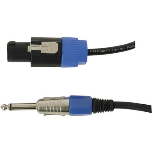 6.5mm Mono Jack Plug To Speakon Audio Cable (3m) 2 6.5mm Mono Jack Plug To Speakon Audio Cable (3m) - Image 2