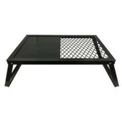 Portable Barbecue Plate And Grill With Folding Legs