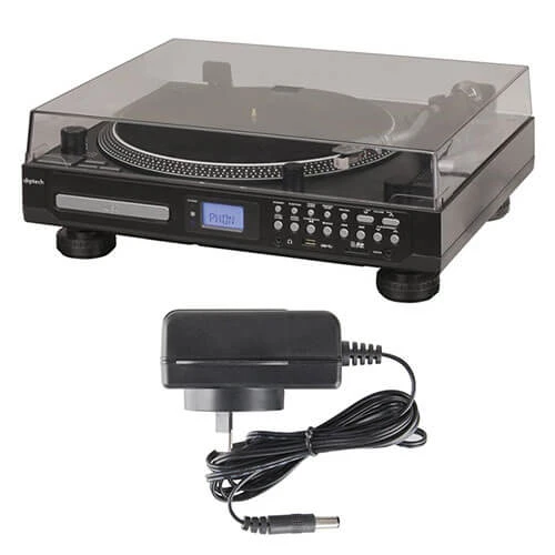Turntable Record Player W/ CD Deck Player & USB/SD Playback 2 Turntable Record Player W/ CD Deck Player & USB/SD Playback - Image 2