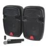 100W 8-Channel PA Speaker System With Wireless Microphones