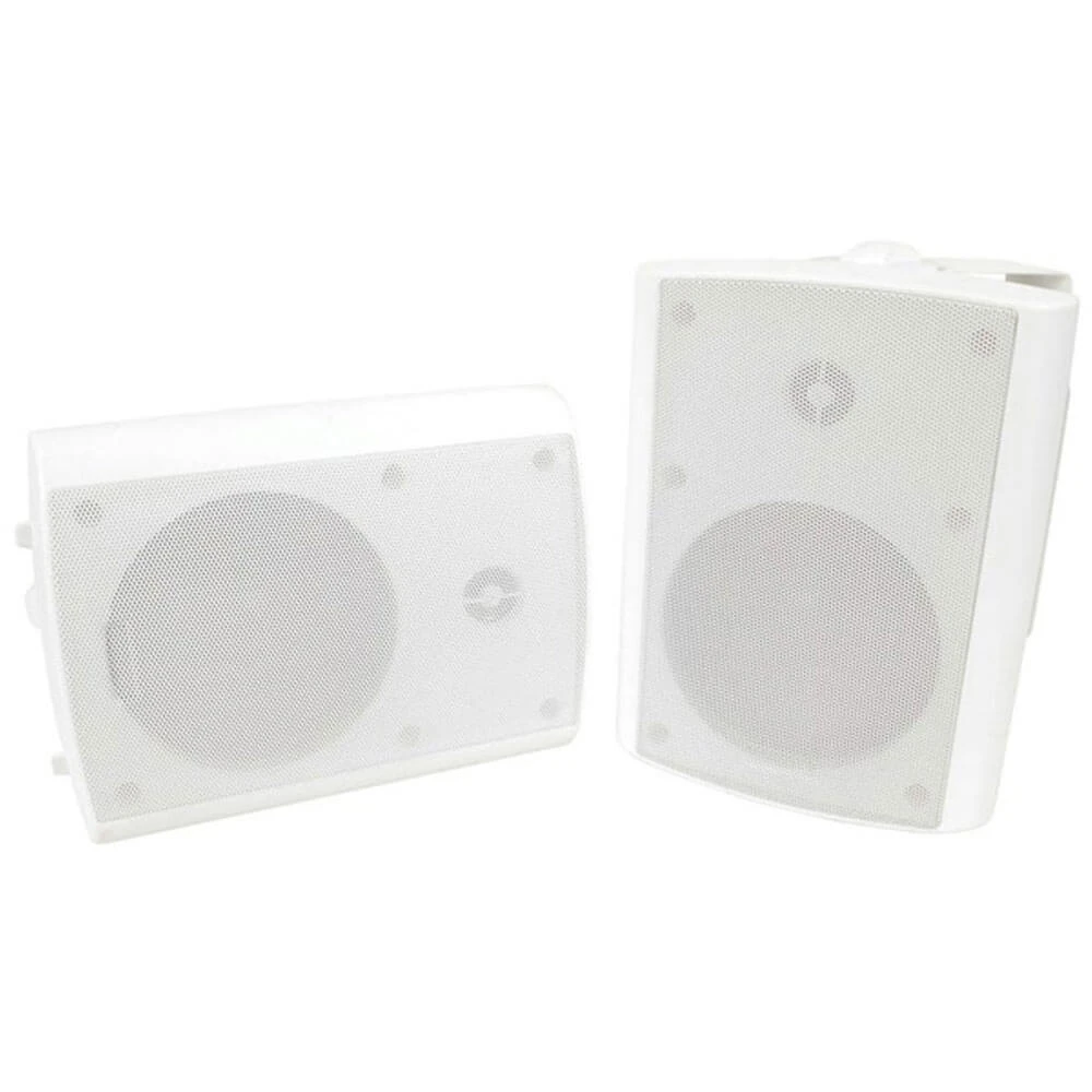 5" Indoor Outdoor 2-way Adjustable Speaker W/ Mount (White) 1 5" Indoor Outdoor 2-way Adjustable Speaker W/ Mount (White)