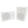 6.5" Indoor Outdoor 2way Adjustable Speaker W/ Mount (White)