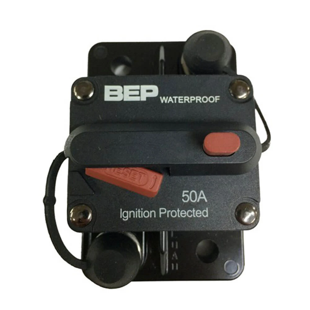 BEP Waterproof Circuit Breaker 50A 42VDC Panel Mount 1 BEP Waterproof Circuit Breaker 50A 42VDC Panel Mount