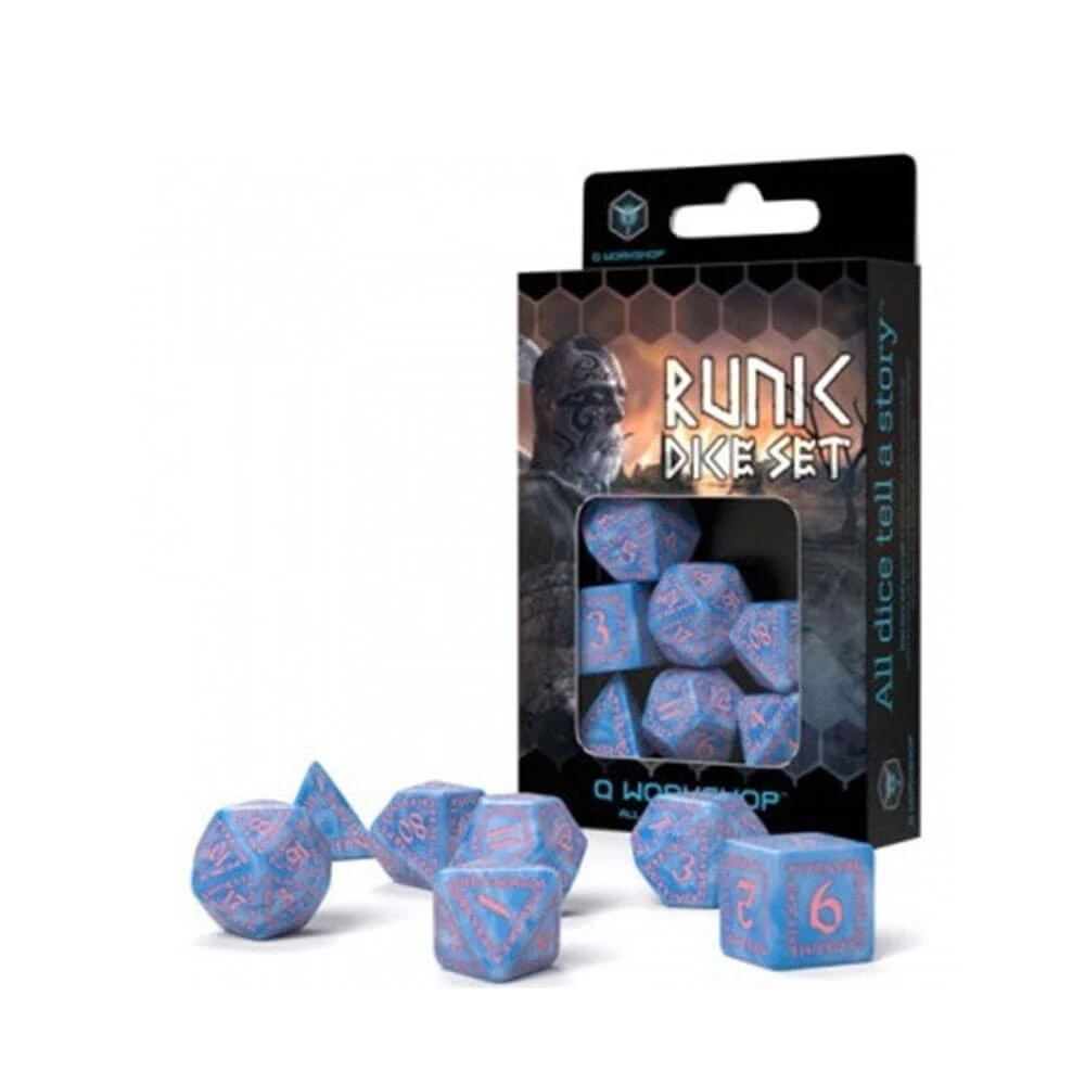 Runic Glacier & Pink Dice Set 1 Runic Glacier & Pink Dice Set
