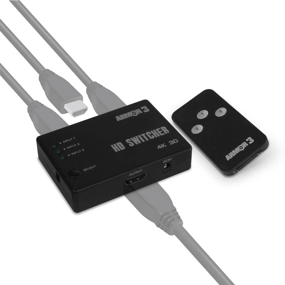 Armor3 3 Port HD Switcher For HD Game Consoles & Devices 1 Armor3 3 Port HD Switcher For HD Game Consoles & Devices