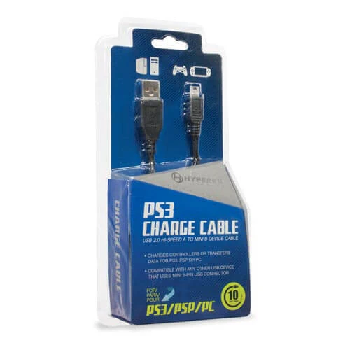 PS3/ PSP/ PC Hyperkin USB Charge Cable (10Ft) 3 PS3/ PSP/ PC Hyperkin USB Charge Cable (10Ft) - Image 3