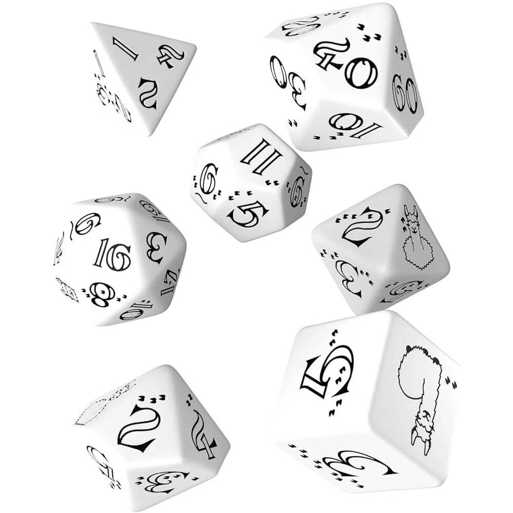 Bright Llama Dice Set (White & Black) 1 Bright Llama Dice Set (White & Black)