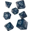 Shimmering Llama Dice Set (Blue & White)