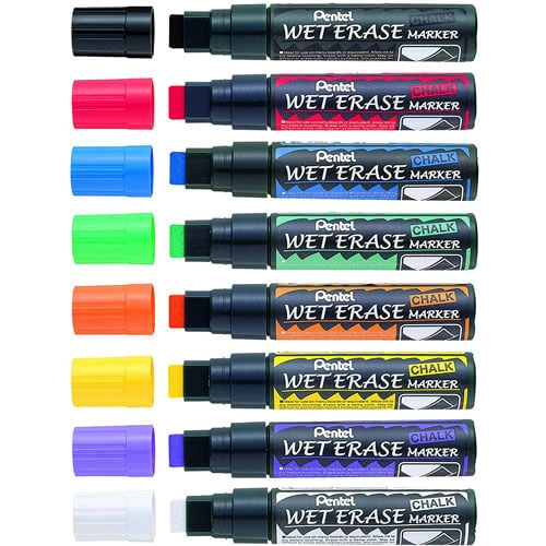 Pentel Liquid Chalk Wet Erase Marker Assorted 12pk 2 Pentel Liquid Chalk Wet Erase Marker Assorted 12pk - Image 2