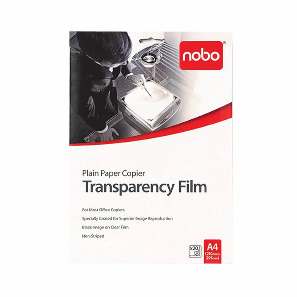 Nobo Transparency Film Copier Plain (20pk) 1 Nobo Transparency Film Copier Plain (20pk)
