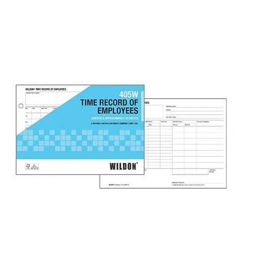 Wildon Time Record Sheet (50pk) 2 Wildon Time Record Sheet (50pk) - Image 2