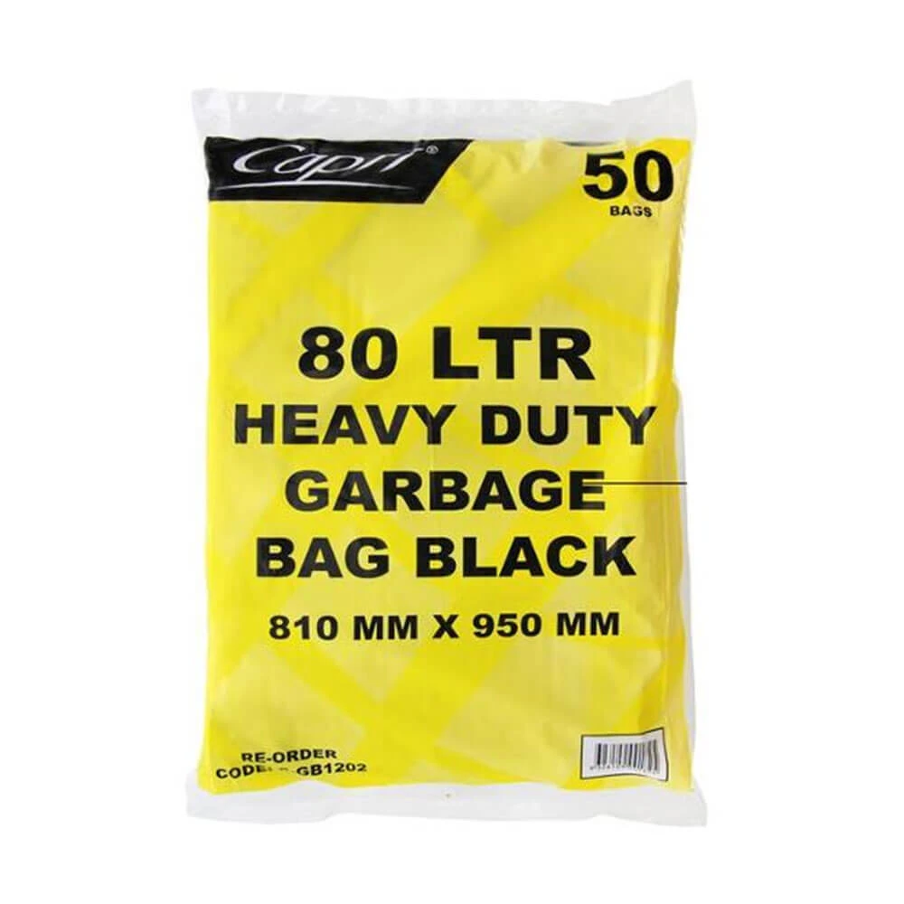 FPA Garbage Bags Black 80L (50pk) 1 FPA Garbage Bags Black 80L (50pk)