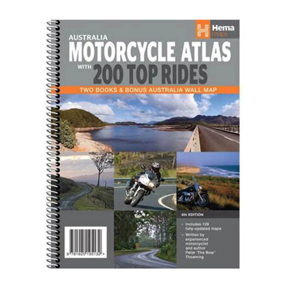 Hema Australian Motorcycle Atlas With 200 Top Rides 1 Hema Australian Motorcycle Atlas With 200 Top Rides