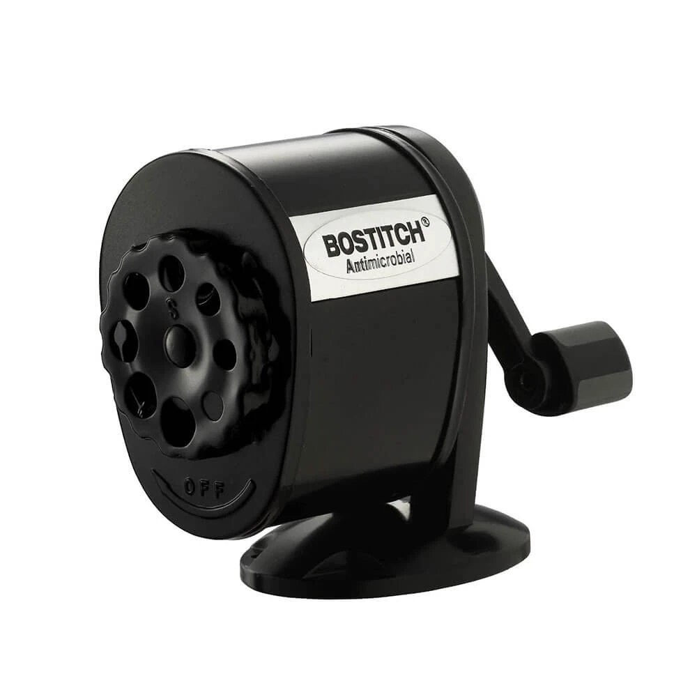 Bostitch Antimicrobial Manual Pencil Sharpener (Black) 1 Bostitch Antimicrobial Manual Pencil Sharpener (Black)