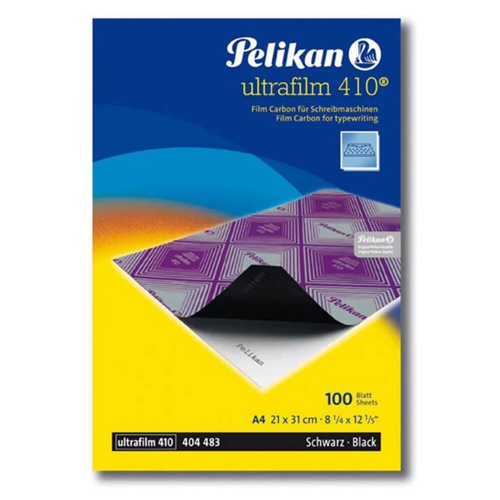 Pelikan Ultrafilm Typewritter Carbon Paper A4 Black 100pk 1 Pelikan Ultrafilm Typewritter Carbon Paper A4 Black 100pk